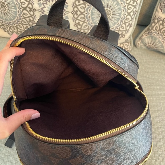 NWOT Coach Signature Brown and Tan Backpack - Picture 6 of 9